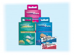 Лейкопластырь бактерицидный гипоаллергенный водостойкий на пленочной основе р. 2.5смx7.2см 10 шт.