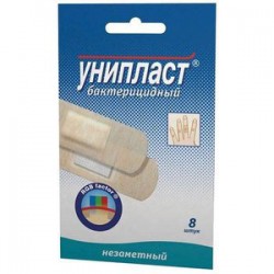 Лейкопластырь бактерицидный Унипласт незаметный р. 1.9смx7.2см 8 шт.
